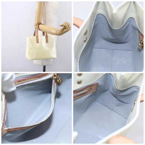 LOUIS VUITTON Monogram Vernis Reade PM Hand Bag Perle - Picture 15 of 15